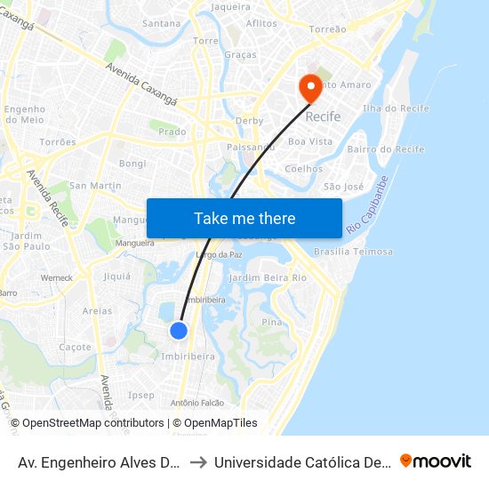 Av. Engenheiro Alves De Souza, 305 to Universidade Católica De Pernambuco map