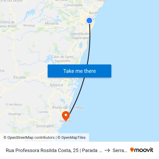 Rua Professora Rosilda Costa, 25 | Parada Complementar to Serrambi map