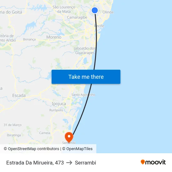 Estrada Da Mirueira, 473 to Serrambi map