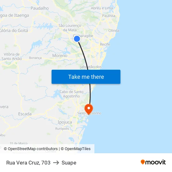 Rua General Venceslau Braz, 703 to Suape map