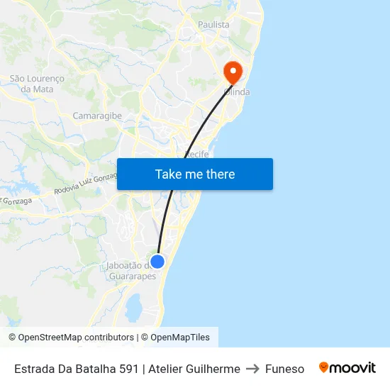 Estrada Da Batalha 591 | Atelier Guilherme to Funeso map