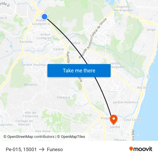Pe-015, 15001 to Funeso map