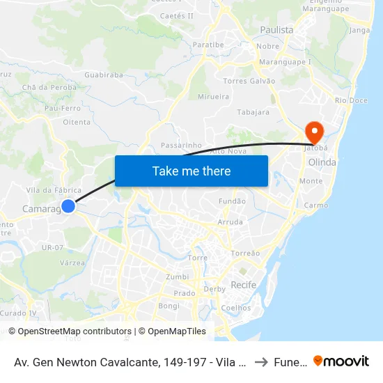 Av. Gen Newton Cavalcante, 149-197 - Vila Da Inabi to Funeso map