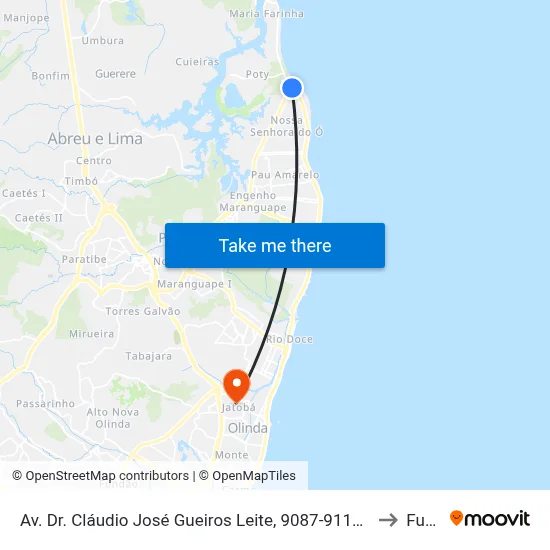 Av. Dr. Cláudio José Gueiros Leite, 9087-9117 - Nossa Sra. Da Conceição to Funeso map
