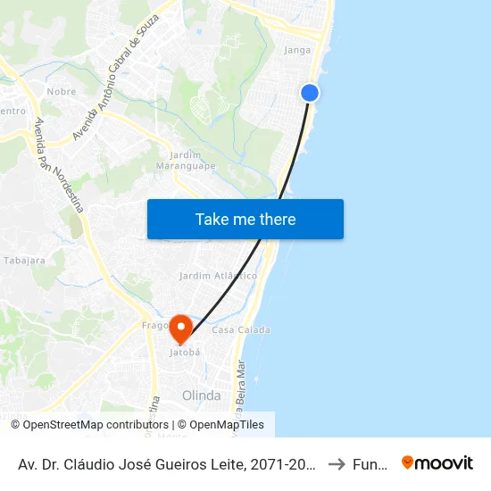 Av. Dr. Cláudio José Gueiros Leite, 2071-2077 - Janga to Funeso map