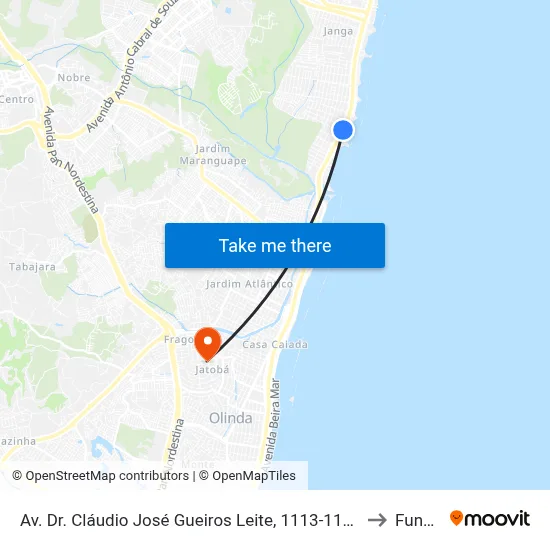 Av. Dr. Cláudio José Gueiros Leite, 1113-1199 - Janga to Funeso map