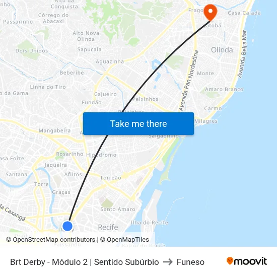 Brt Derby - Módulo 2 | Sentido Subúrbio to Funeso map