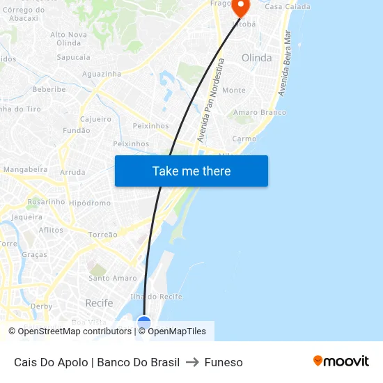 Cais Do Apolo | Banco Do Brasil to Funeso map