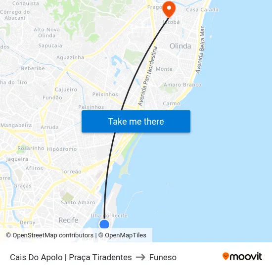 Cais Do Apolo | Praça Tiradentes to Funeso map
