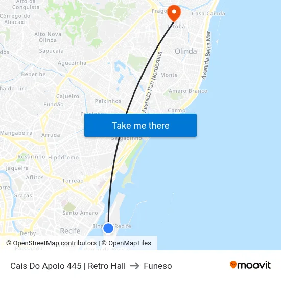 Cais Do Apolo 445 | Retro Hall to Funeso map