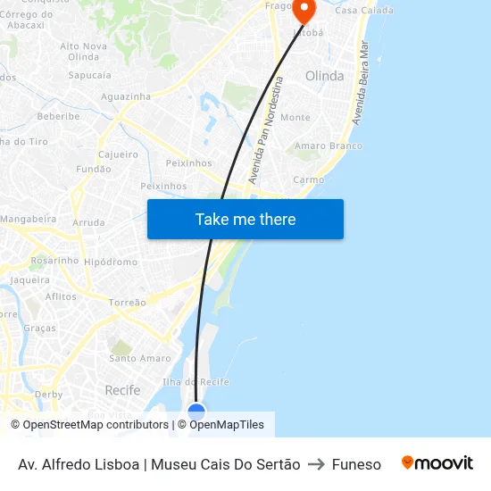 Av. Alfredo Lisboa | Museu Cais Do Sertão to Funeso map