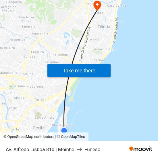Av. Alfredo Lisboa 810 | Moinho to Funeso map