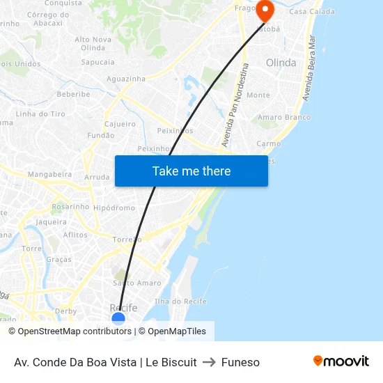 Av. Conde Da Boa Vista | Le Biscuit to Funeso map