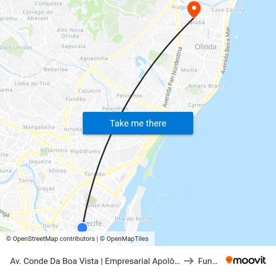 Av. Conde Da Boa Vista | Empresarial Apolônio Sales to Funeso map