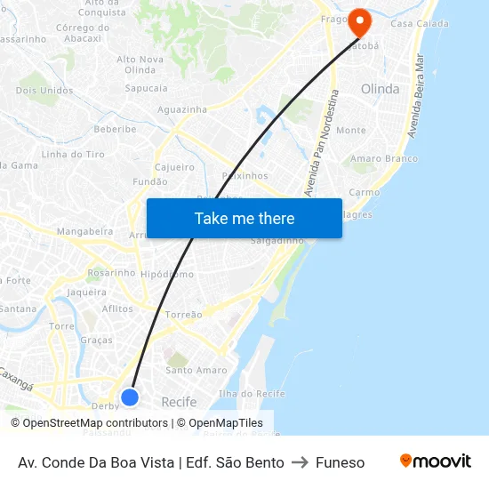 Av. Conde Da Boa Vista | Edf. São Bento to Funeso map