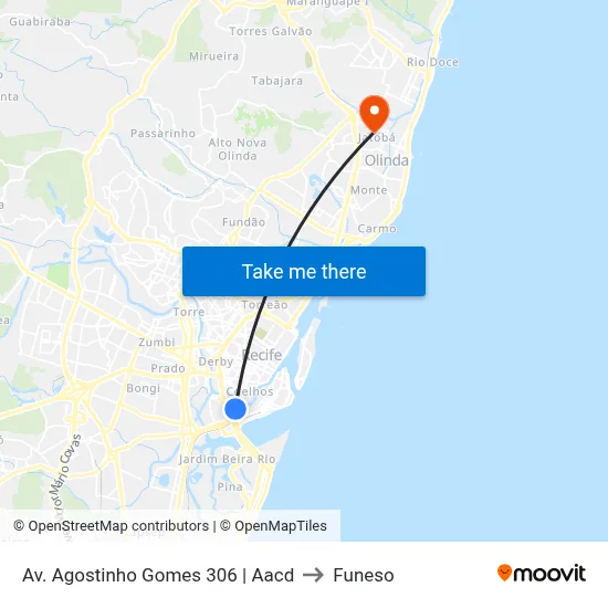 Av. Agostinho Gomes 306 | Aacd to Funeso map