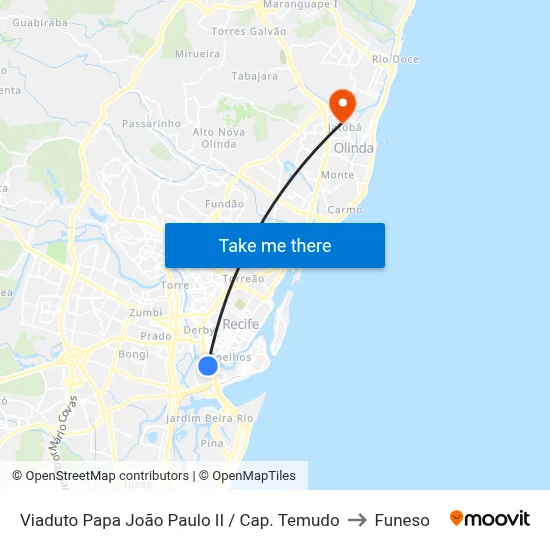 Viaduto Papa João Paulo II / Cap. Temudo to Funeso map