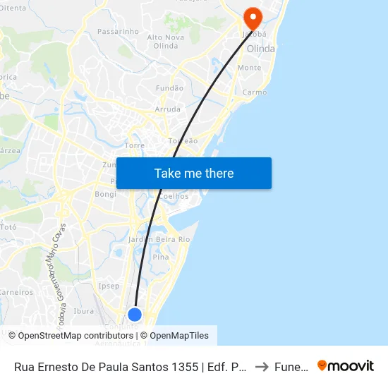 Rua Ernesto De Paula Santos 1355 | Edf. Polux to Funeso map