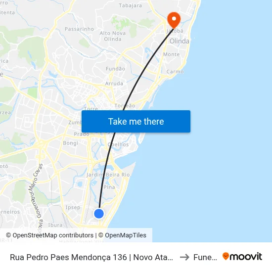 Rua Pedro Paes Mendonça 136 | Novo Atacarejo to Funeso map
