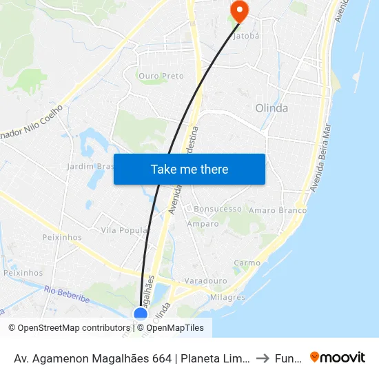 Av. Agamenon Magalhães 664 | Planeta Limpo Recicláveis to Funeso map