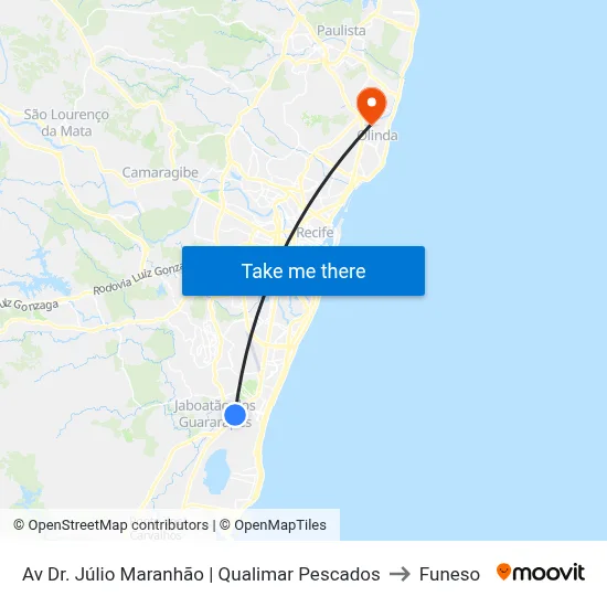 Av Dr. Júlio Maranhão | Qualimar Pescados to Funeso map
