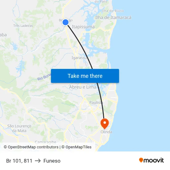 Br 101, 811 to Funeso map