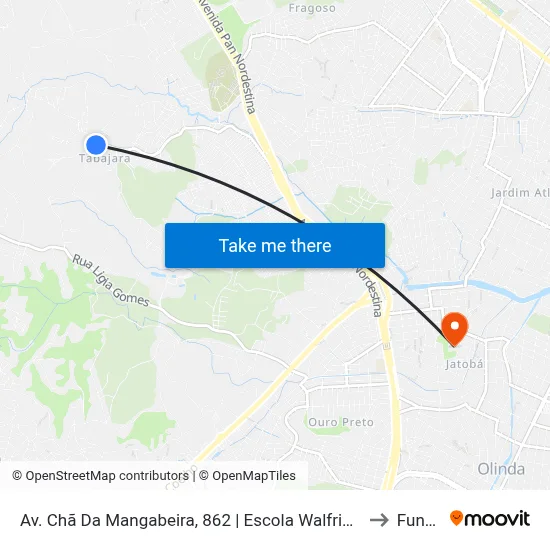 Av. Chã Da Mangabeira, 862 | Escola Walfrido Advincula to Funeso map