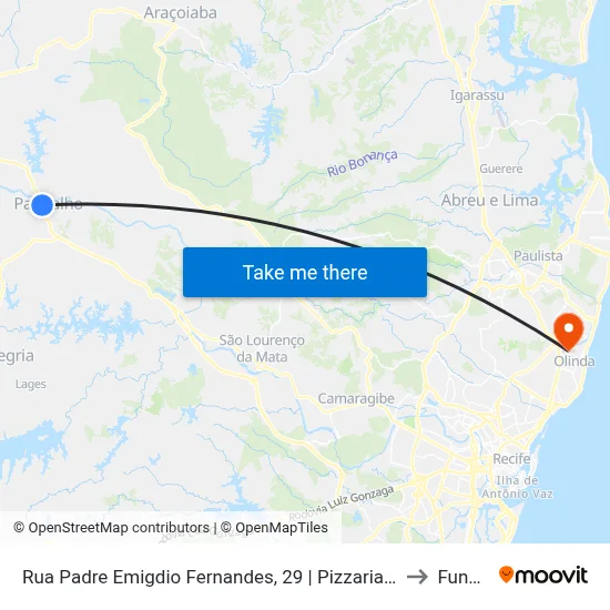 Rua Padre Emigdio Fernandes, 29 | Pizzaria Do Guga to Funeso map
