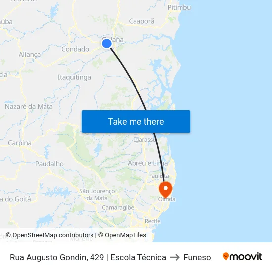 Rua Augusto Gondin, 429 | Escola Técnica to Funeso map