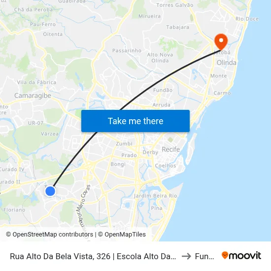 Rua Alto Da Bela Vista, 326 | Escola Alto Da Bela Vista to Funeso map