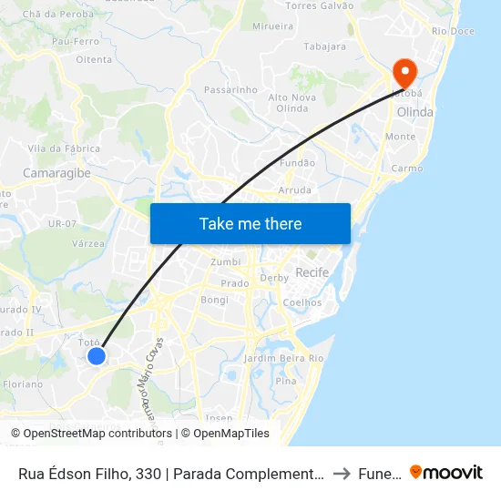Rua Édson Filho, 330 | Parada Complementar C203 to Funeso map