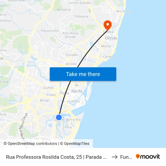 Rua Professora Rosilda Costa, 25 | Parada Complementar to Funeso map