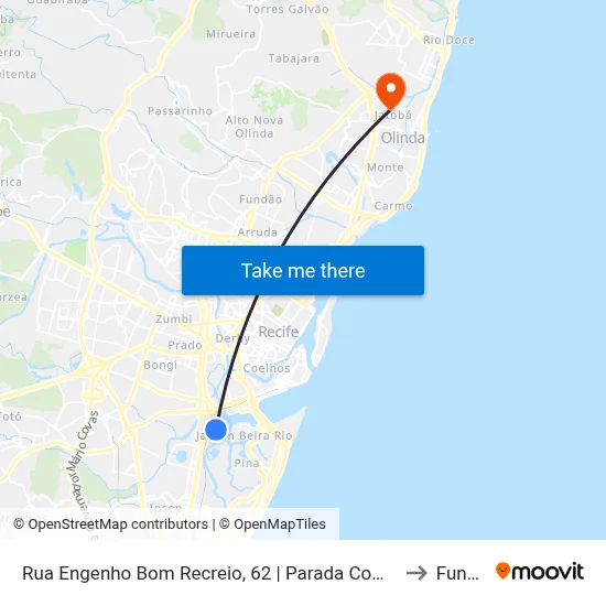 Rua Engenho Bom Recreio, 62 | Parada Complementar to Funeso map