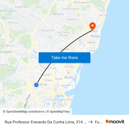 Rua Professor Everardo Da Cunha Lima, 314 | Parada Complementar to Funeso map