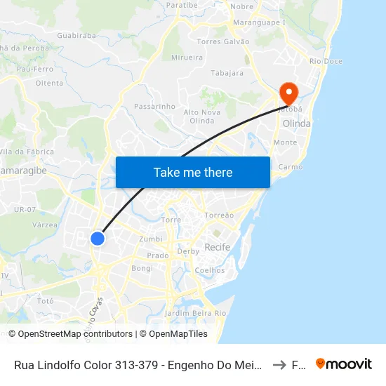 Rua Lindolfo Color 313-379 - Engenho Do Meio Recife - Pe 50730-600 República Federativa Do Brasil to Funeso map