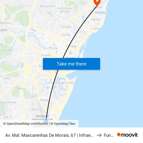 Av. Mal. Mascarenhas De Morais, 67 | Infraero Aeroportos to Funeso map