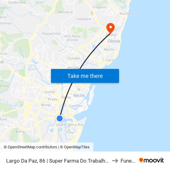Largo Da Paz, 86 | Super Farma Do Trabalhador to Funeso map