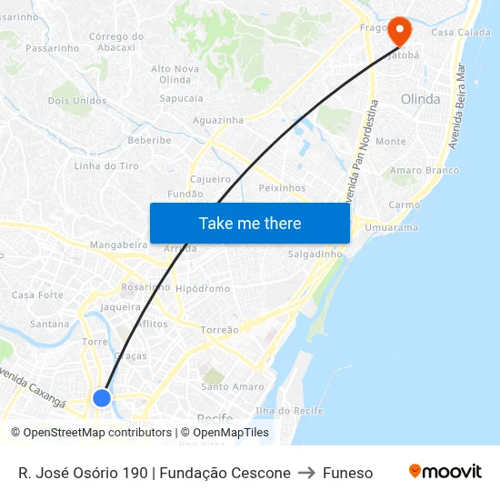 R. José Osório 190 | Fundação Cescone to Funeso map