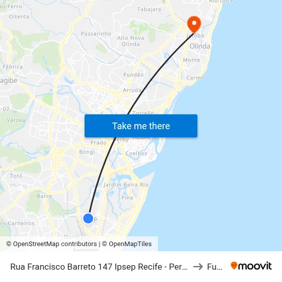 Rua Francisco Barreto 147 Ipsep Recife - Pernambuco 51200 Brasil to Funeso map