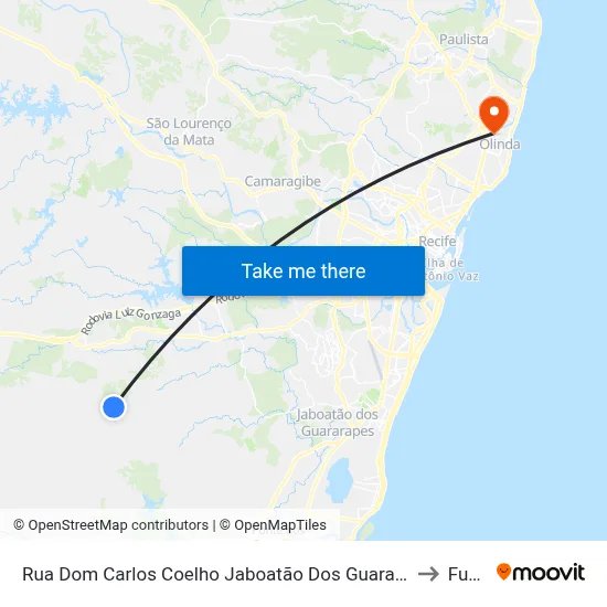 Rua Dom Carlos Coelho Jaboatão Dos Guararapes - Pernambuco Brasil to Funeso map