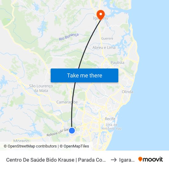 Centro De Saúde Bido Krause | Parada Complementar to Igarassu map