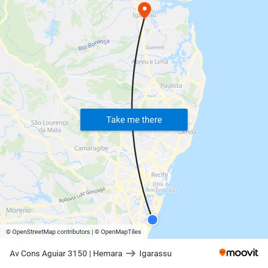 Av Cons Aguiar 3150 | Hemara to Igarassu map