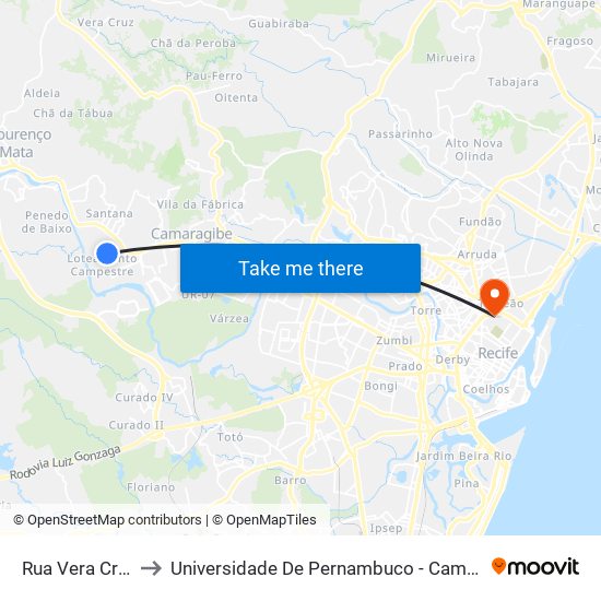 Rua General Venceslau Braz, 703 to Universidade De Pernambuco - Campus Santo Amaro map