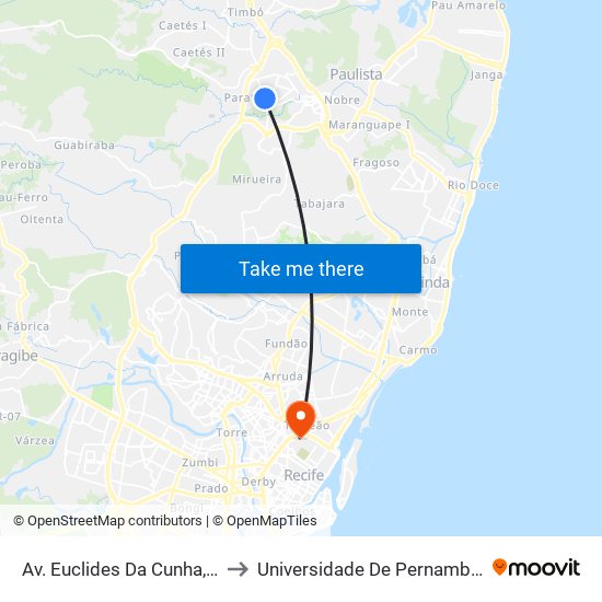 Av. Euclides Da Cunha, 336 | Pizzaria Nss Pizza to Universidade De Pernambuco - Campus Santo Amaro map