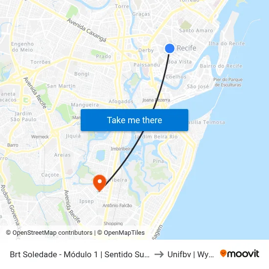 Brt Soledade - Módulo 1 | Sentido Subúrbio to Unifbv | Wyden map