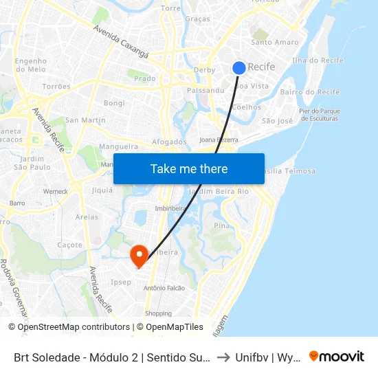 Brt Soledade - Módulo 2 | Sentido Subúrbio to Unifbv | Wyden map