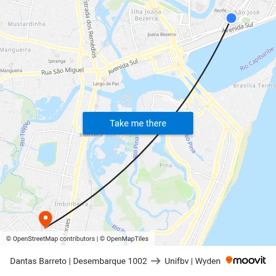 Dantas Barreto | Desembarque 1002 to Unifbv | Wyden map