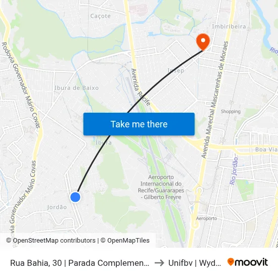 Rua Bahia, 30 | Parada Complementar to Unifbv | Wyden map
