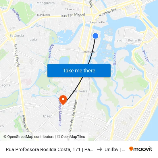 Rua Professora Rosilda Costa, 171 | Parada Complementar to Unifbv | Wyden map