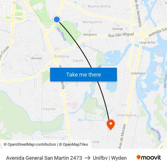 Avenida General San Martin 2473 to Unifbv | Wyden map
